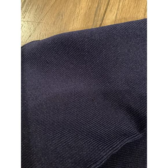 REISS Elsie Two Tone Textured Knitted Long Sleeve Navy black Mini Dress Medium - Picture 13 of 13